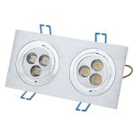 Lâmpada Led Encastrável 6W 3500K 500-Lumen 6-LED – luz branca quente